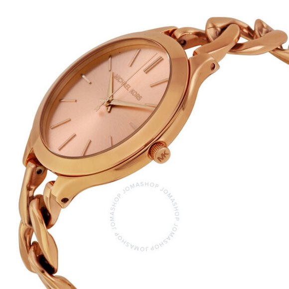 Michael Kors Slim Runway Twist Rose Gold Watch - Picture 2 of 8